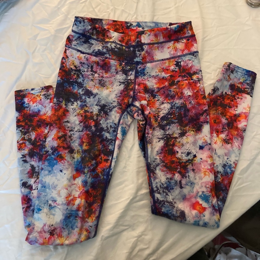 Athleta XS long colorful leggings, excellent